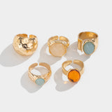 Set of Rings Abiertos with Strass