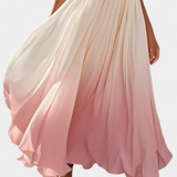 Starla Dress Maxi Halter Pleated with Details of Perlas
