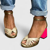 AlmudenaTM | Sandal of Heel Gold