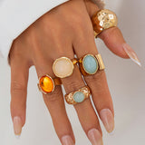 Set of Rings Abiertos with Strass