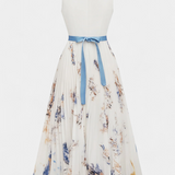 Elise Dress Midi Sleeveless Printed Floral and Pleated