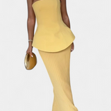 Clarita Two-Piece Set Pleated Strapless