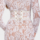 Jimena Mono with Lace with Lentejuelas and Cinturón