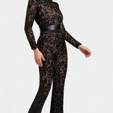 Jimena Mono with Lace with Lentejuelas and Cinturón