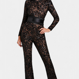 Jimena Mono with Lace with Lentejuelas and Cinturón