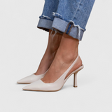 Leonor™ | Escarpín Slingback of Heel Fino and Puntera Afilada