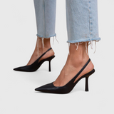 Leonor™ | Escarpín Slingback of Heel Fino and Puntera Afilada