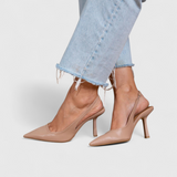 Leonor™ | Escarpín Slingback of Heel Fino and Puntera Afilada