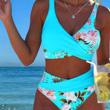 Consuelo™ | Bikini Floral of two-piece with contraste
