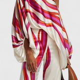 Sybella Two-Piece Set with Off-Shoulder and Wide-Leg Trousers Prints