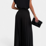 Liora Two-Piece Set with Structured Top and Trousers Pleated