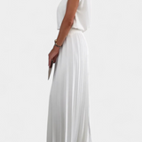 Liora Two-Piece Set with Structured Top and Trousers Pleated