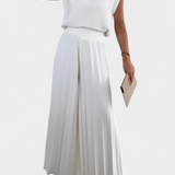 Liora Two-Piece Set with Structured Top and Trousers Pleated