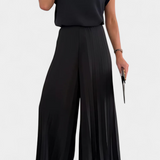 Liora Two-Piece Set with Structured Top and Trousers Pleated