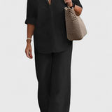 Skye Two-Piece Set in Linen and Cotton with Silhouette Relaxed