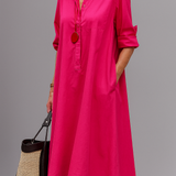 Maravillas™ | Dress Midi Pink Fucsia