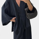 Eli Set Oversize of Top with V-Neck and Trousers Recto
