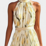 Juliene Dress Floral Sleeveless with Cinturón