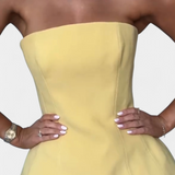 Clarita Two-Piece Set Pleated Strapless