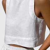Avelina Minimalist Set in Cotton and Linen Lightweight