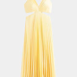Selena Dress Sleeveless Pleated with Cut Lateral and Detail Torcido