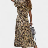 Rovena Dress Midi Polka-Dot with Neckline Shirt and Waist Adjustable