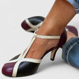 Pastora™ | Sandalia of Heel Bicolor with Tira in T