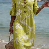 Women's Casual Floral Print Dress.