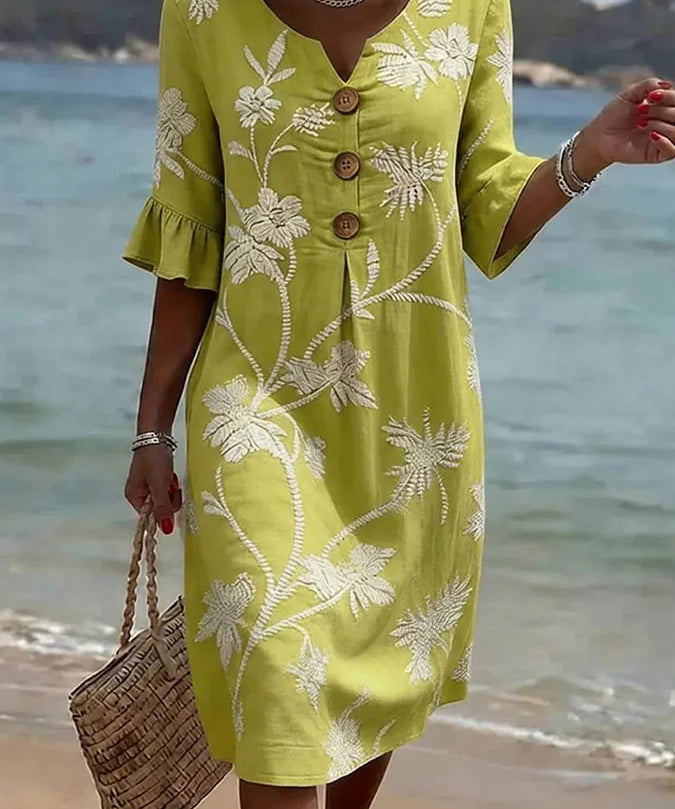 Women's Casual Floral Print Dress.
