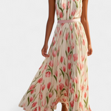 Juliene Dress Floral Sleeveless with Cinturón