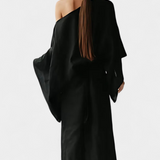 Kamilia Dress Kimono in Linen and Cotton with Belt