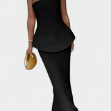 Clarita Two-Piece Set Pleated Strapless