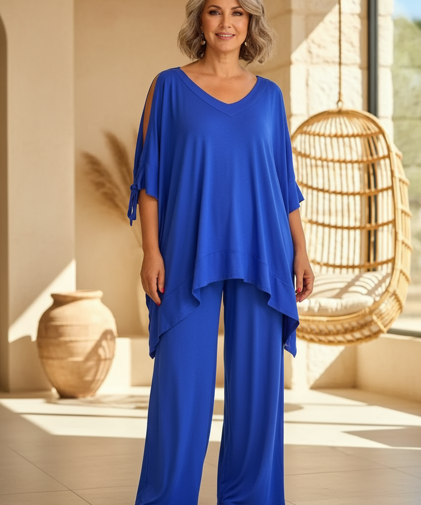 Úrsula™ | Set Túnica Ombros Abertos and Trousers