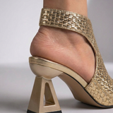 GracielaTM | Sandal Elegant Trenzada of Heel Geometric