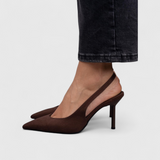 Leonor™ | Escarpín Slingback of Heel Fino and Puntera Afilada