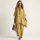 Clara™ | Set of Linen a Stripes of two-piece