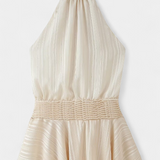 Azucena Dress Mini with Espalda Abierta and Waist Pleated