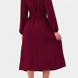 Faela Dress Midi of Office with Polka dots Suizos