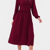 Faela Dress Midi of Office with Polka dots Suizos