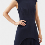 Karen Dress Mini with High Neck and Detail Pleated