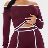 Krystelle Set Off-Shoulder with Trousers of Cut Recto