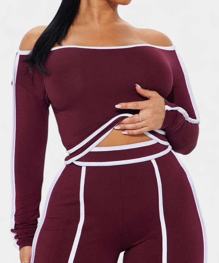 Krystelle Set Off-Shoulder with Trousers of Cut Recto