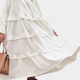 Jada Dress Sudadera with Ruffles and Silhouette Casual-Chic