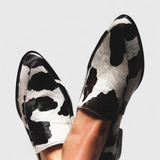 Macarena Loafers Elegant with low heel and Print Animal