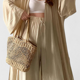 Suella Set Casual of two-piece with Cardigan Long and Side Slit