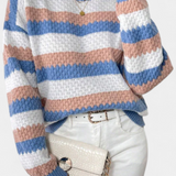 Kristen | Jersey Oversized of round neckline a Stripes
