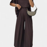 Trista Set Casual with a Top Soft and Wide-Leg Trousers