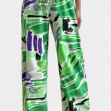 Senda Wide-Leg Trousers Printed Abstracto