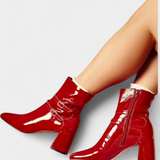 Vivi Boots Rojas with block heel