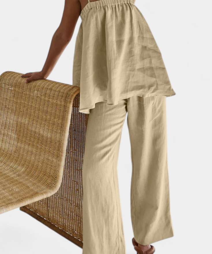 Lía Set for summer with Top loose and Trousers Flowy